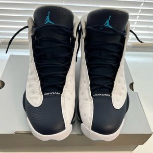 Air Jordan 13 retro,White/Dk powder blue-Multi,Men’s size 9